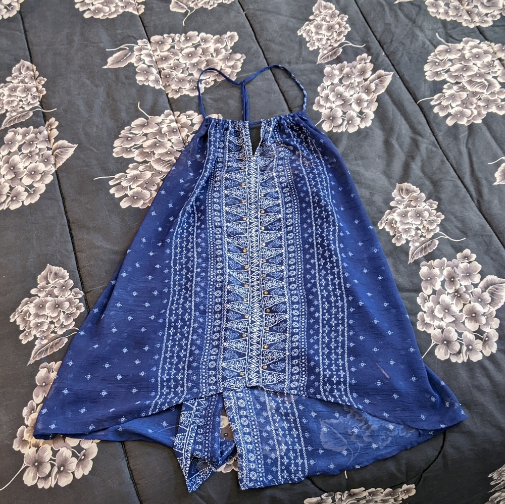 Sheer Studded Paisley Blouse